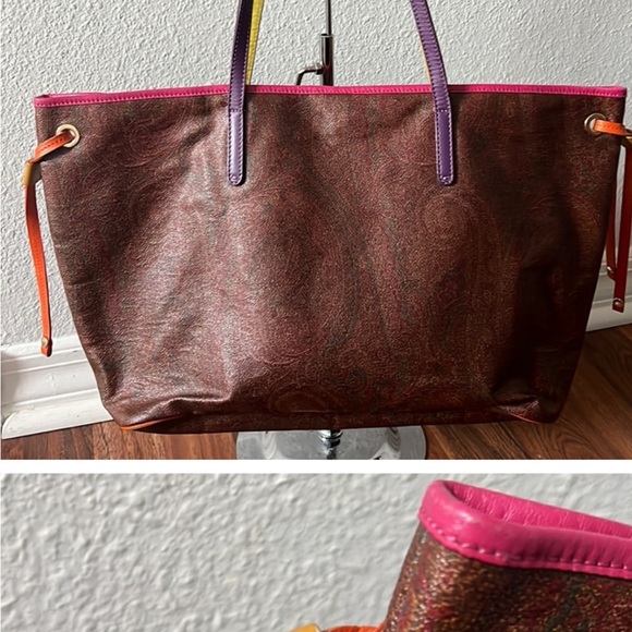 Etro color block neverfull style tote!! - Picture 8 of 11